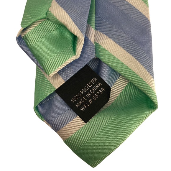 Youth Blue and Green  Clip on Tie - Picture 5 of 6